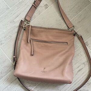 Fiorelli blush Pink Leather Shoulder Bag with Adjustable Strap